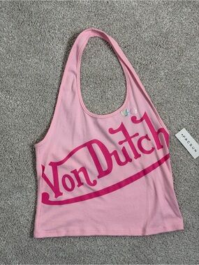 Von Dutch PacSun Pink Halter Tank Top | New with tags | Y2K